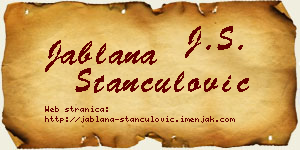 Jablana Stančulović vizit kartica